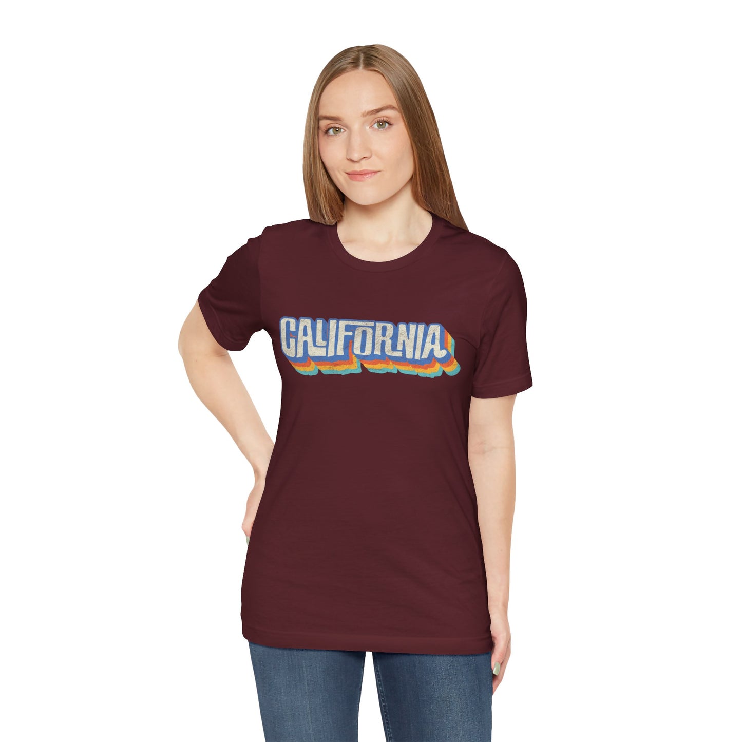California Retro Distressed Tee — Lover of the Golden State