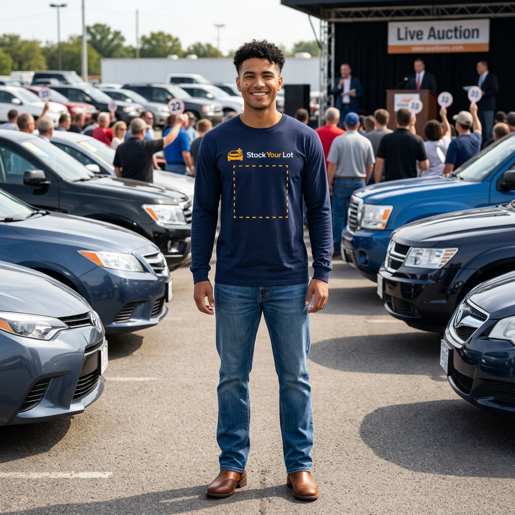 Dealership Agent Long Sleeve Tee — "Stock Your Lot" Logo