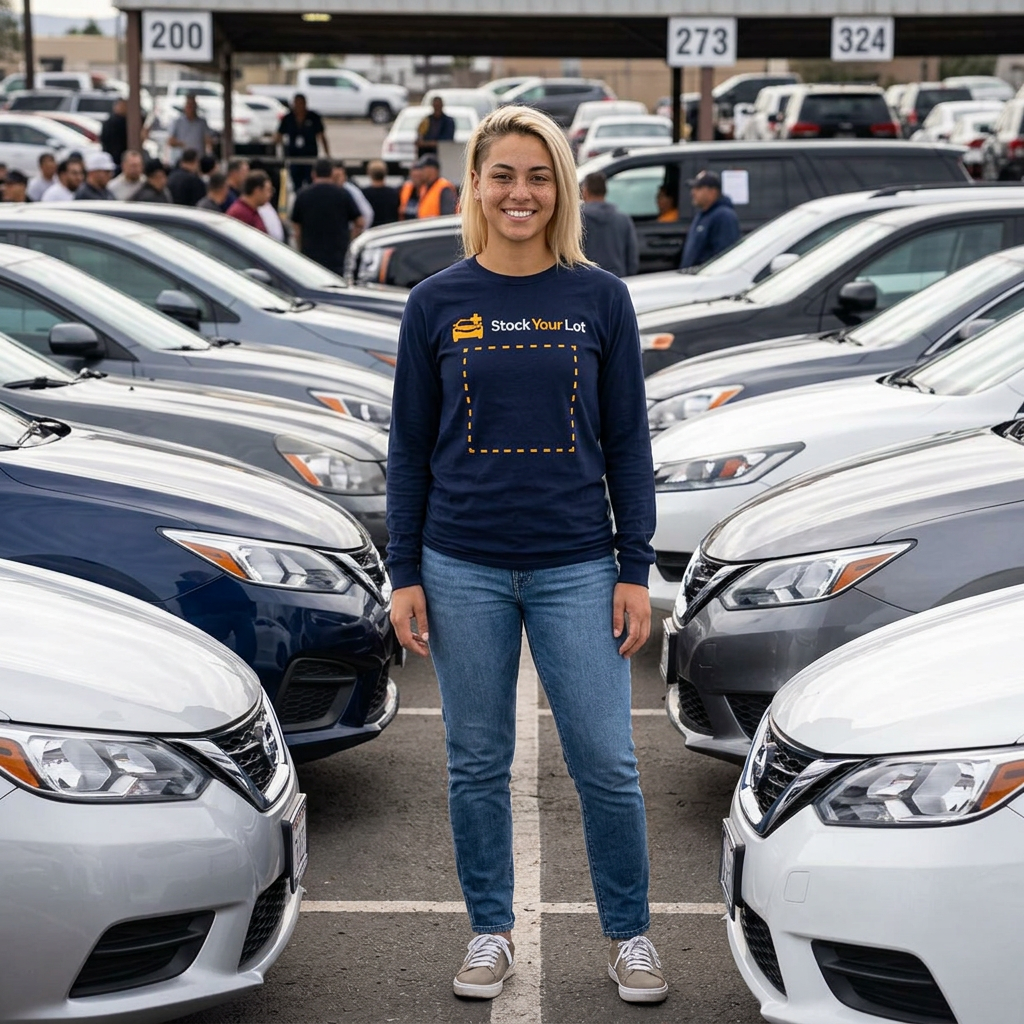 Dealership Agent Long Sleeve Tee — "Stock Your Lot" Logo