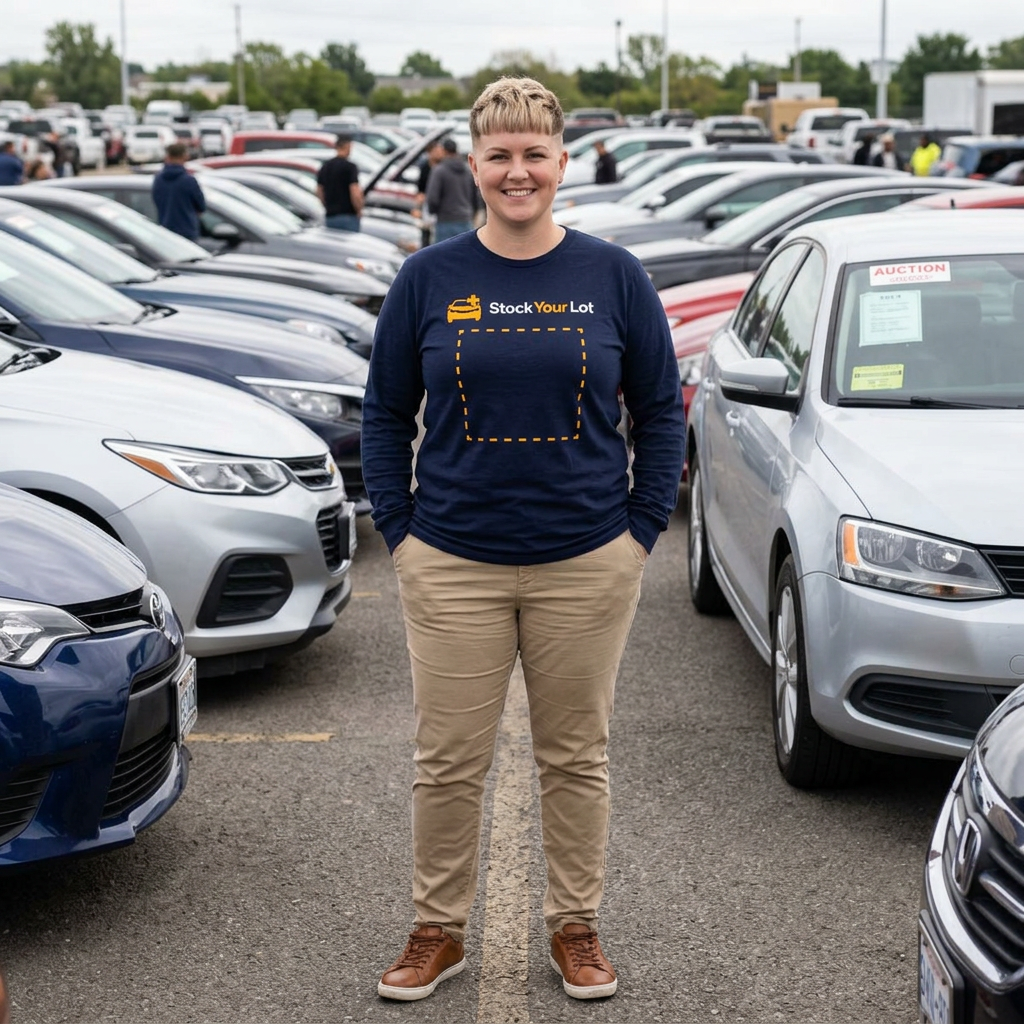 Dealership Agent Long Sleeve Tee — "Stock Your Lot" Logo